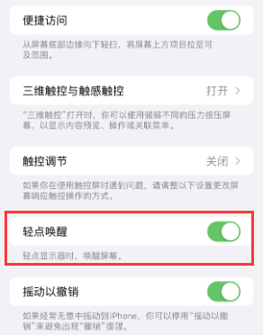 巫溪苹果授权维修站分享iPhone轻点无法唤醒怎么办 