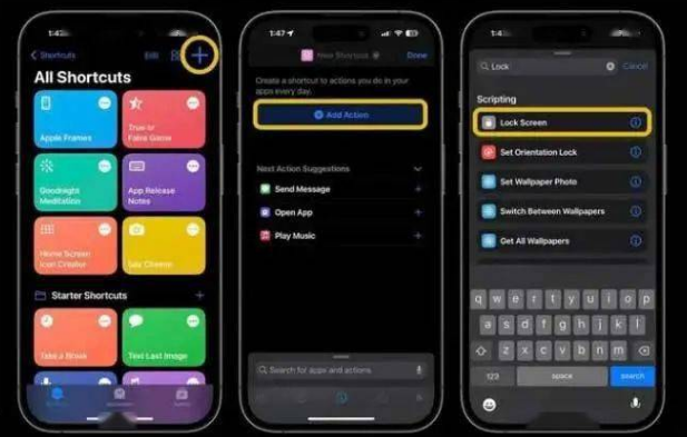 巫溪苹果14锁屏维修店分享iPhone14升级iOS16.4后如何创建锁屏快捷方式 