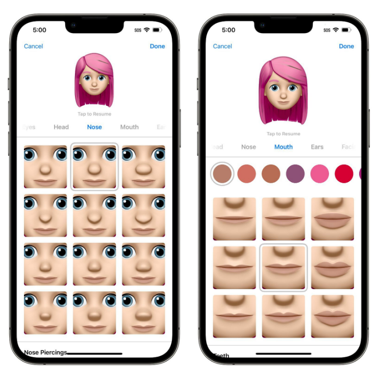 巫溪苹果手机维修分享​iOS 16中的拟我表情有了哪些变化和升级 